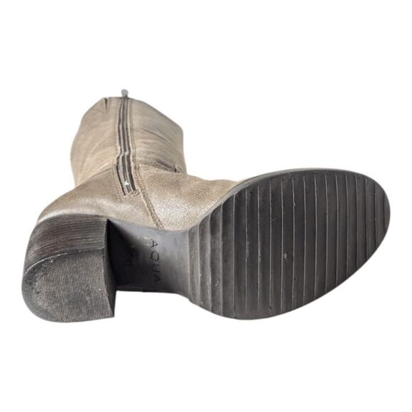 AQUA Zion Taupe Oiled Suede Knee High Boot Size 7.5M - Picture 8 of 10